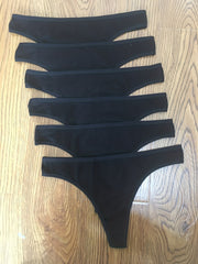 6pcs Seamless Mixed Thongs Breathable Thin Panties Lingerie