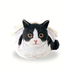 Plush 3D Cat Cosmetic Bag Travel Organizer Drawstring Closure