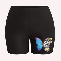 Daisy & Butterfly Print Legging Shorts