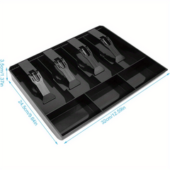 Cash Register Drawer Insert Tray 5 Bill 4 Coin Compartments