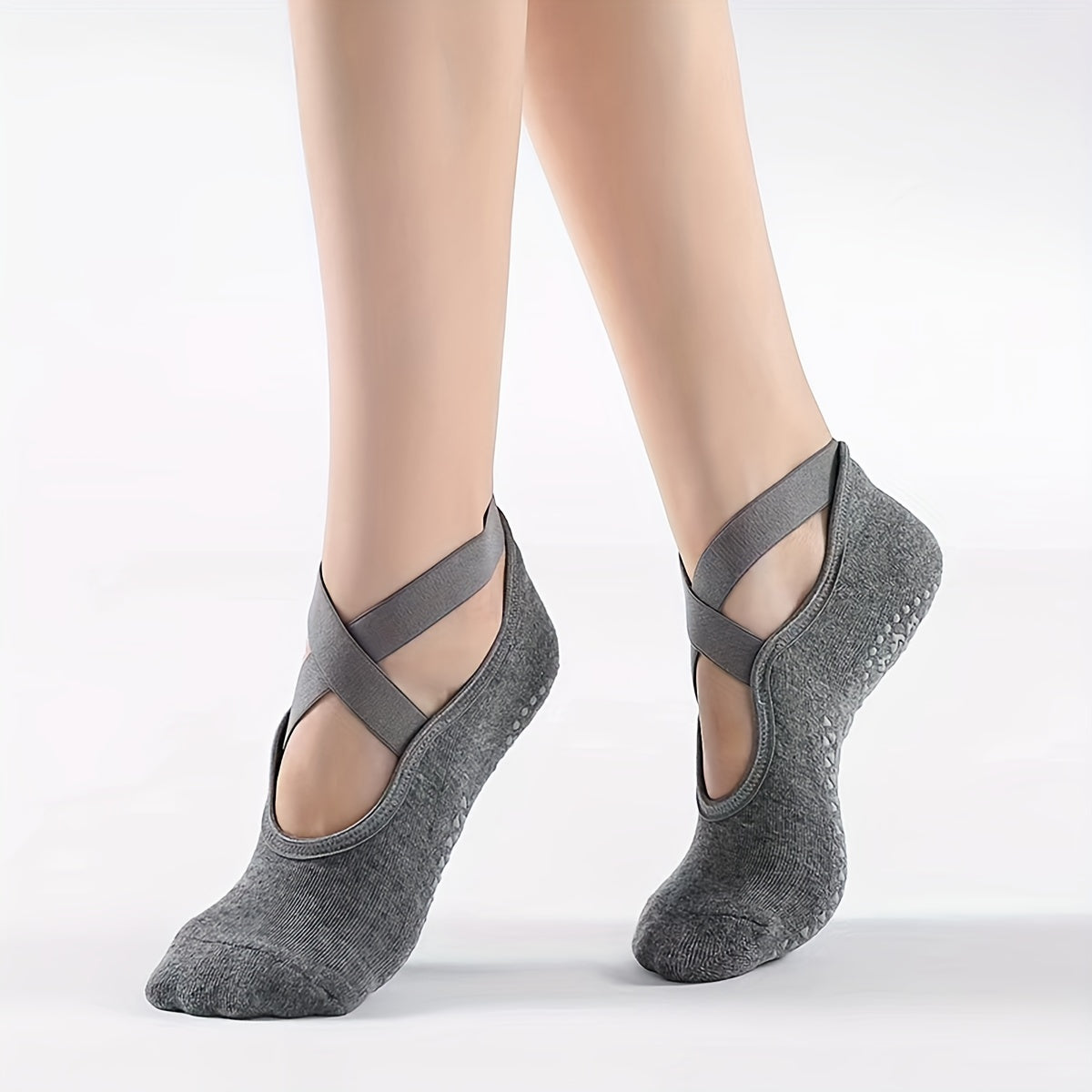 Criss Cross Cut Out Yoga Ankle Socks Women's Stockings