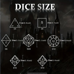 Dragon Eye Resin Dice Set 7pcs Polyhedral Dice Halloween Decoration
