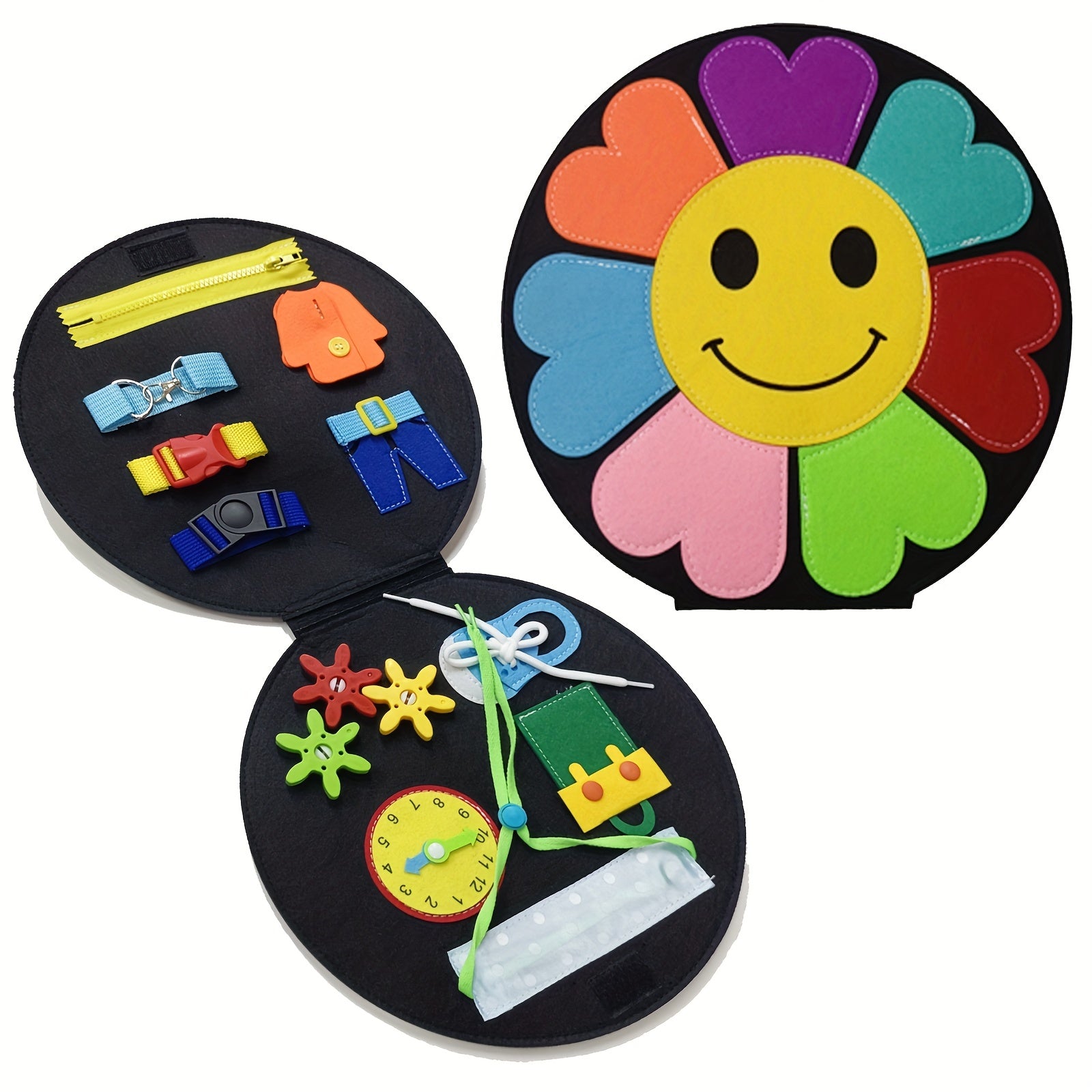 Sunflower Busy Board Montessori Toys For Toddlers Girls And Boys
