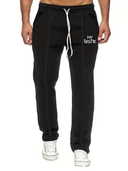 Men's Drawstring Sweatpants Casual Stretchy Pants for Spring Summer