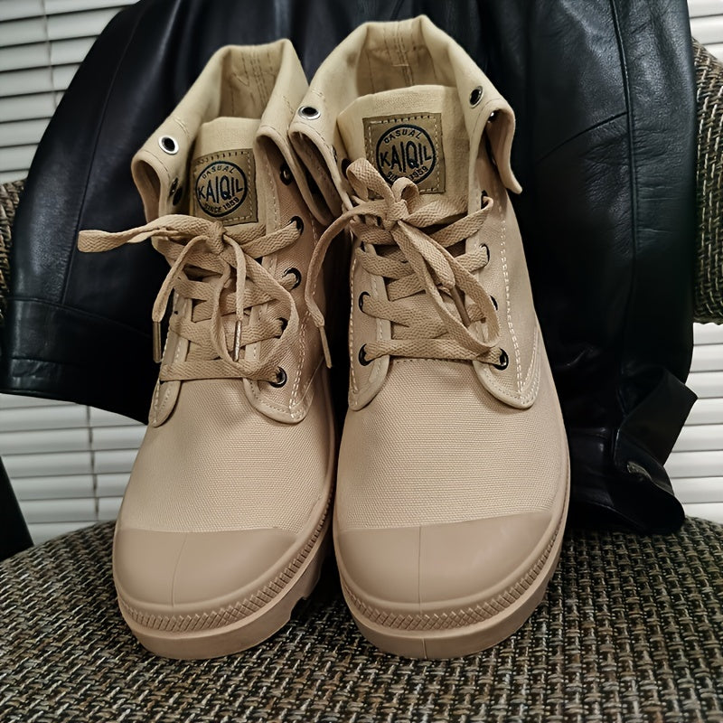 Men's Canvas Lightweight Solid Boots