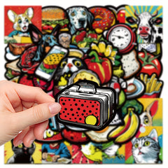 50pcs American Retro Graffiti Stickers Laptop Helmet Water Cup Decoration DIY