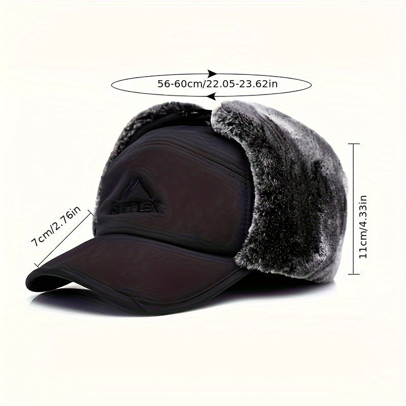 Winter Warm Trapper Hat Fleece Thickened Ear Protection Hat Face Cover