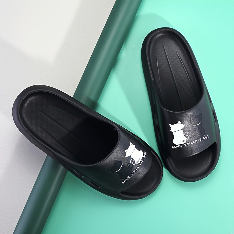 Cartoon Cat Printed Indoor Slippers