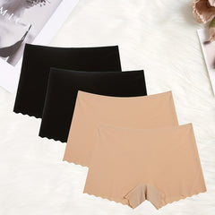 4pcs Seamless Boyshort Panties Soft & Comfortable Women's Lingerie