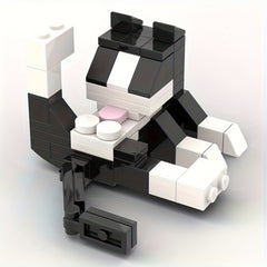 2pcs Cow & Cat Building Blocks for Creative Play or Home Decor