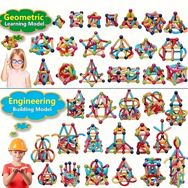 Magnetic Building Blocks Set for Kids - Educational Toy Gift