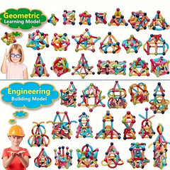 Magnetic Building Blocks Set for Kids - Educational Toy Gift
