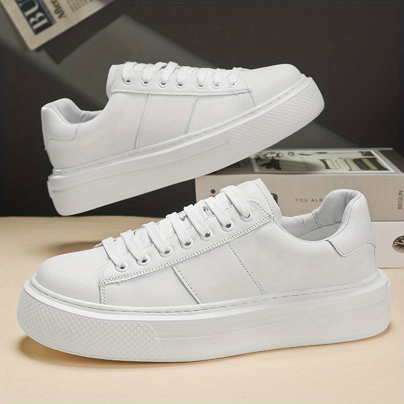 Men's Platform Lace-up Sneakers Chunky Skate Shoes