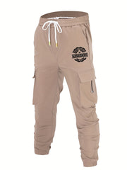 KINGDOM Cargo Pants Men Flap Pocket Trousers Loose Casual Outdoor Joggers