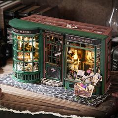 Magic House Dollhouse European Vintage Style With Furniture Dark Green