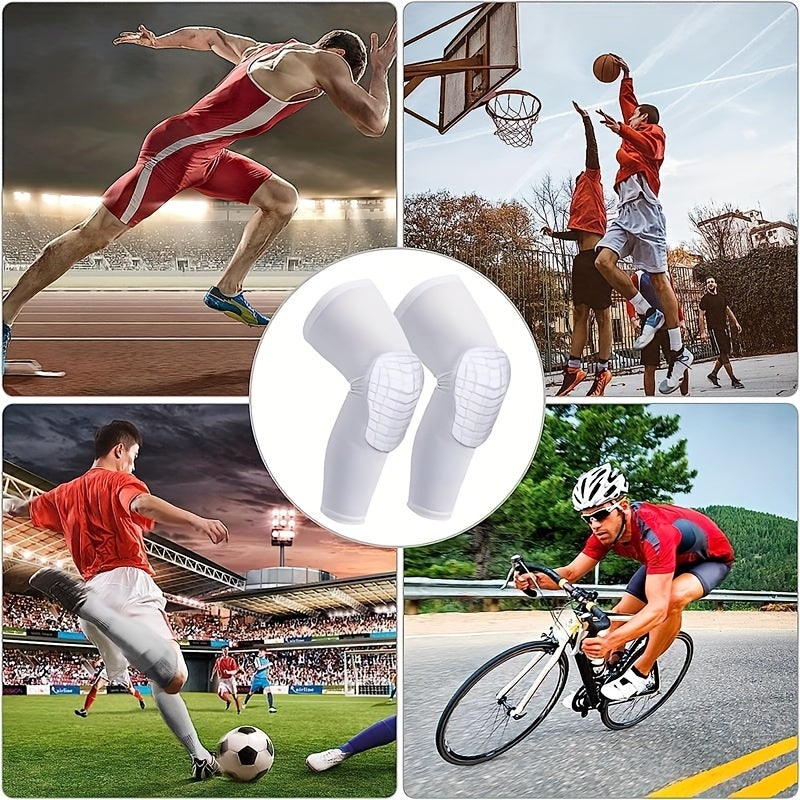 2pcs Honeycomb Knee Pads High Elastic Leg Guards