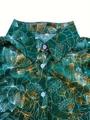 Floral Print Long Sleeve Button Up Shirt Top