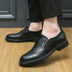 Men's Slip On Brogue Formal Shoes