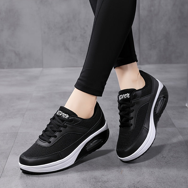 Colorblock Mesh Sneakers Air Cushion Running Shoes