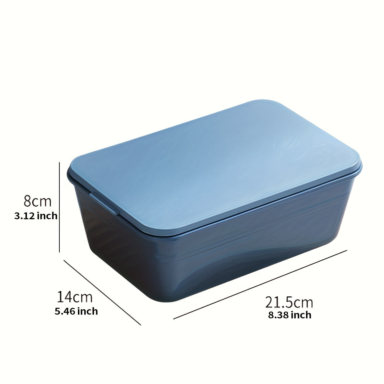 Large Capacity Reusable Square Food Storage Container Deep Sealed Box