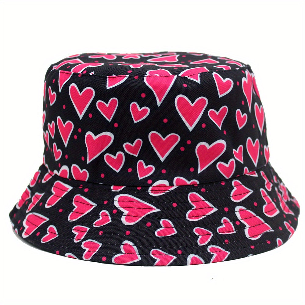 Love Graffiti Fisherman Hat Double-sided Wearing Sun Hat