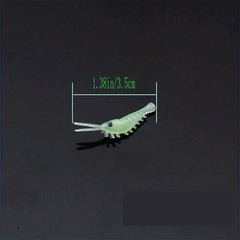 50pcs Fishing Soft Lures Glow Shrimp Worms Baits Ice Fishing Tackle Bass