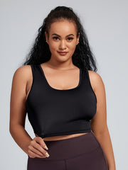 Quick Dry Sweat Absorbing Solid Yoga Sports Bra Women's Plus