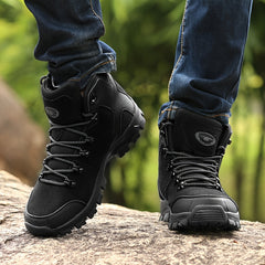 Men's High Top Hiking Boots Non Slip Lace Up Shoes