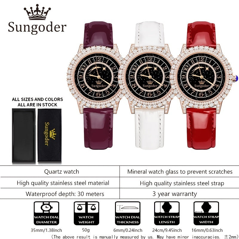 SUNGODER Children Watch Waterproof Stainless Steel Quartz Analog Wristwatch