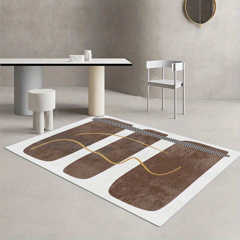 Modern Abstract Area Rug Soft Non-slip Carpet Washable