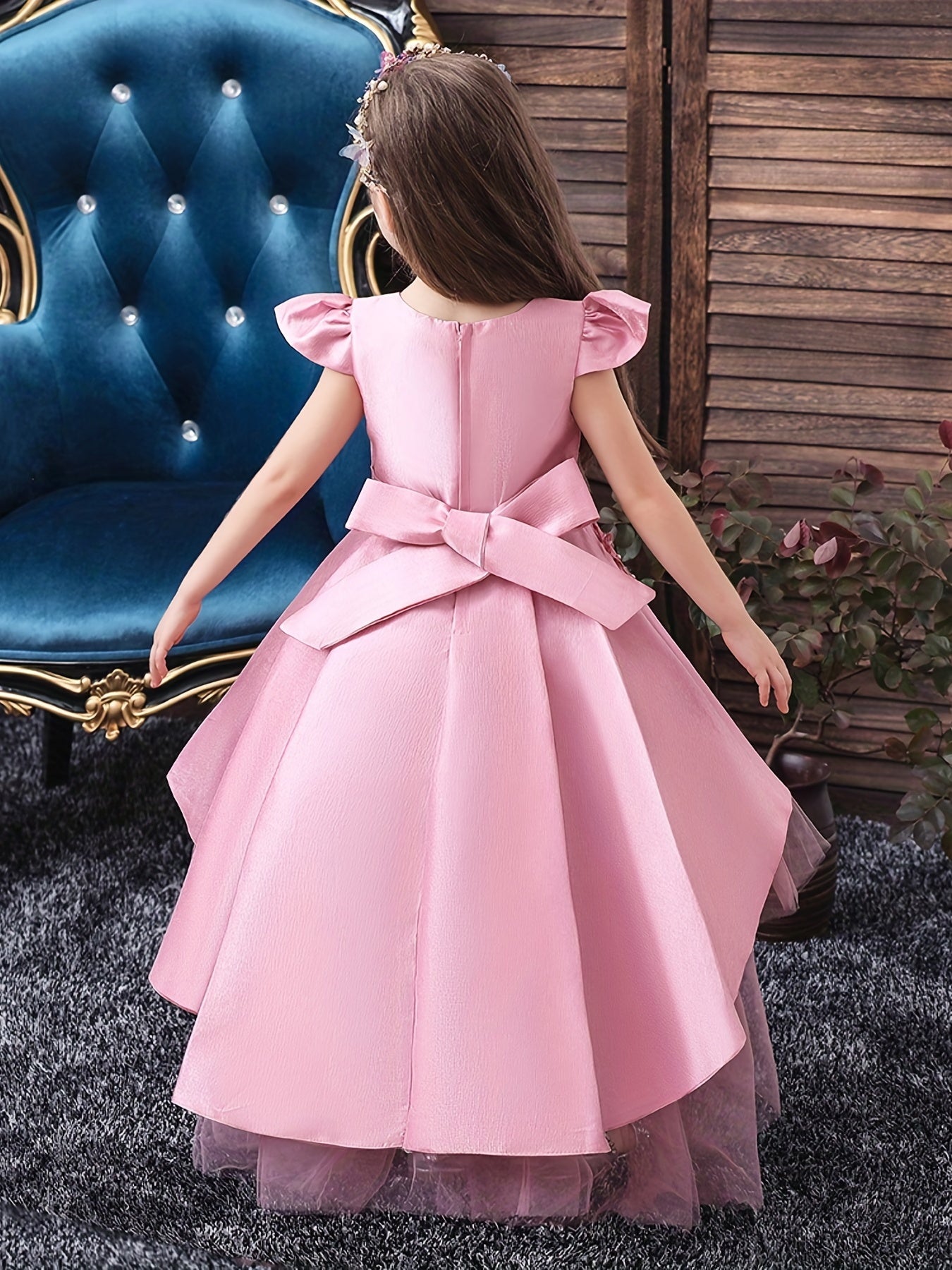 High Low Trail Princess Dress for Girls