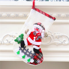 Large Christmas Socks Ornaments Gift Bag