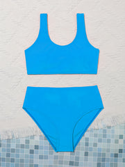 Girl's Bikini Set Tank Top & Briefs Swimsuit Quick Drying Stretchy Bathing Suit