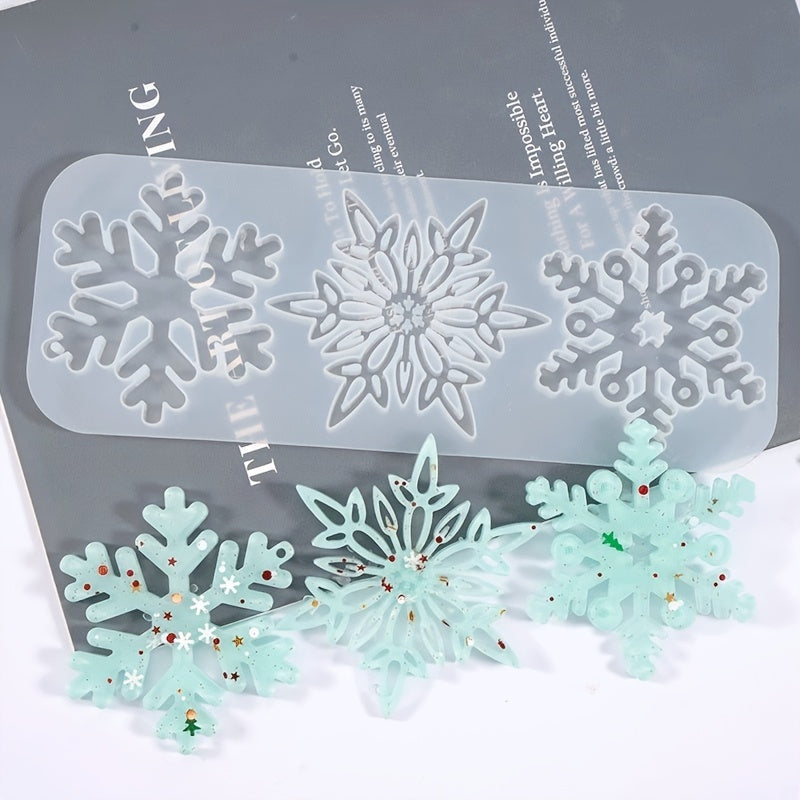Winter Snowflake Resin Casting Mold Christmas Pendants