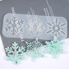 Winter Snowflake Resin Casting Mold Christmas Pendants
