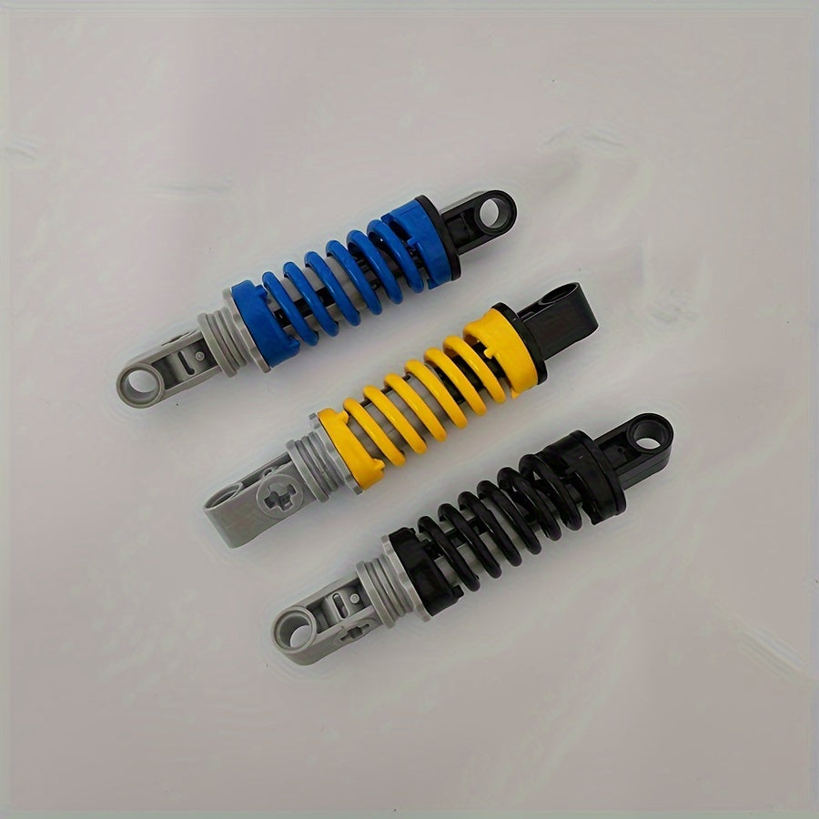 2pcs Motorcycle Shock Absorber Springs with Yellow Accents
