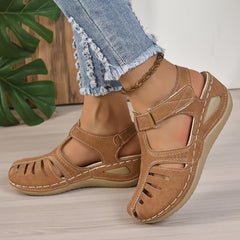 Women's Hollow Out Wedge Sandals Non-Slip Beach Sandals