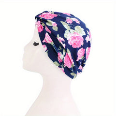 Bowknot Boho Turban Cap Head Wrap Head Scarf Elastic Beanie Chemo