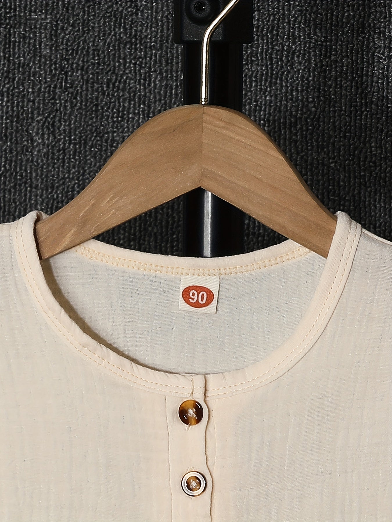 Boys Button T Shirt & Shorts Set Summer Casual Top & Pants