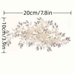 Bridal Pearl & Crystal Hair Comb for Wedding