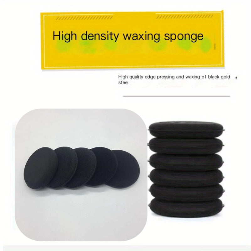 6pcs Car Round Waxing Polish Sponges High Density Foam Applicator Pads