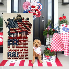 Patriotic Soldiers Independence Garden Flag, 4th of July Decor, 30x45 Inches