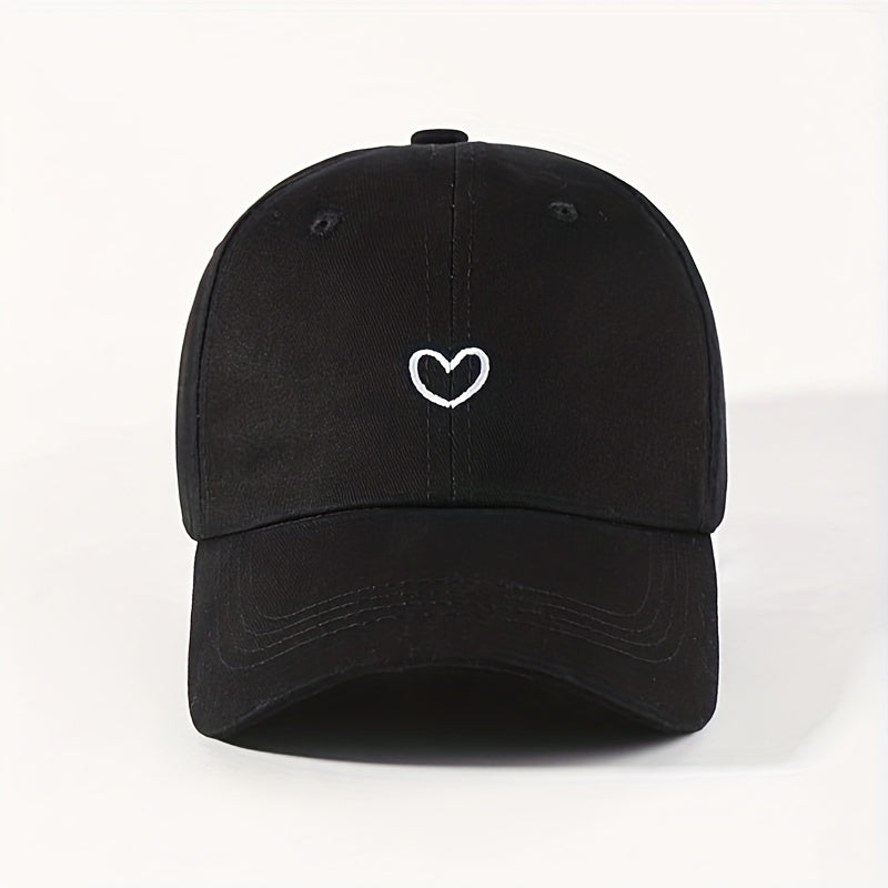 Heart Embroidery Baseball Cap for Couples