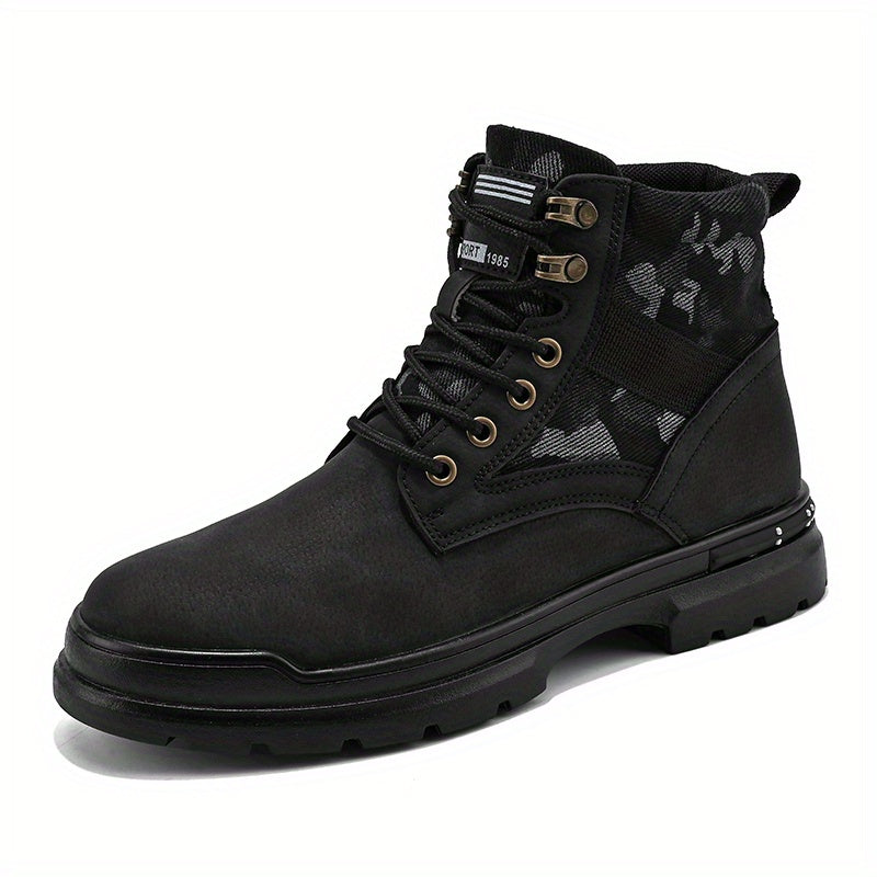 Men's Combat Boots Casual Lace up Walking Shoes Army Boots