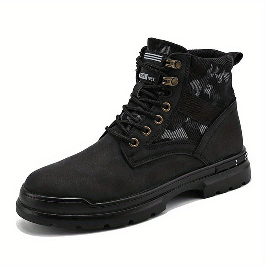 Men's Combat Boots Casual Lace up Walking Shoes Army Boots