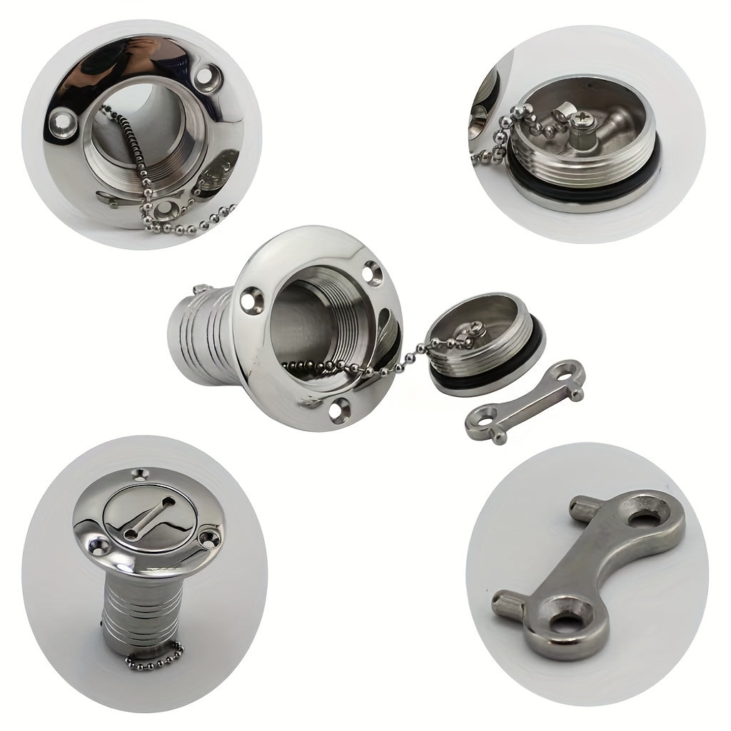 Marine Boat Deck Fuel Filler With Key Cap Stainless Steel