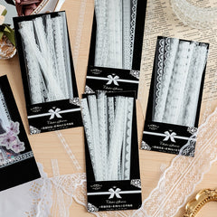 120pcs Transparent Lace Sticker Pack PET Waterproof Stickers