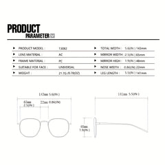 Oversized Square Sunglasses UV400 Gradient Lens Casual Jelly Glasses