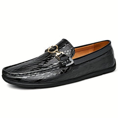 Men's Leather Loafers Casual Beanie Shoes