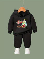 OERYUI 2pcs Christmas Night Print Hoodies Pants Set For Boys Girls